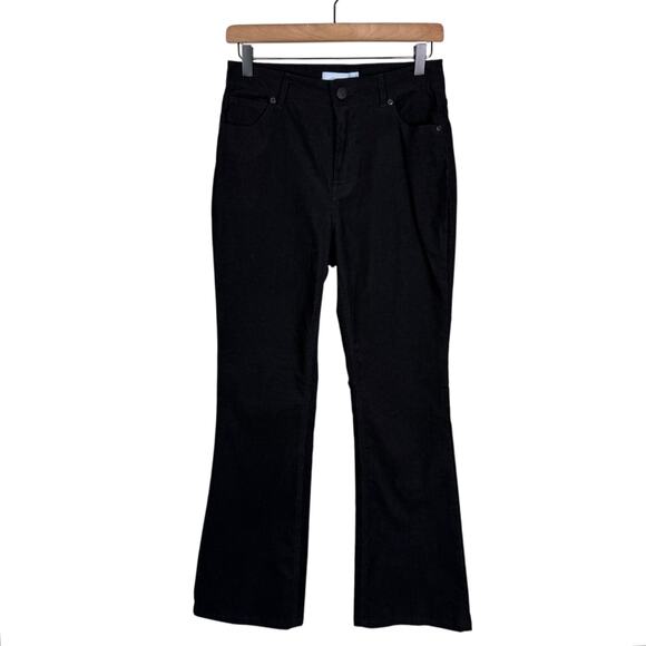 ANTONIO MELANI Pants - Antonio Melani Aria Black Corduroy Flare Mid Rise Classic Chino Pants